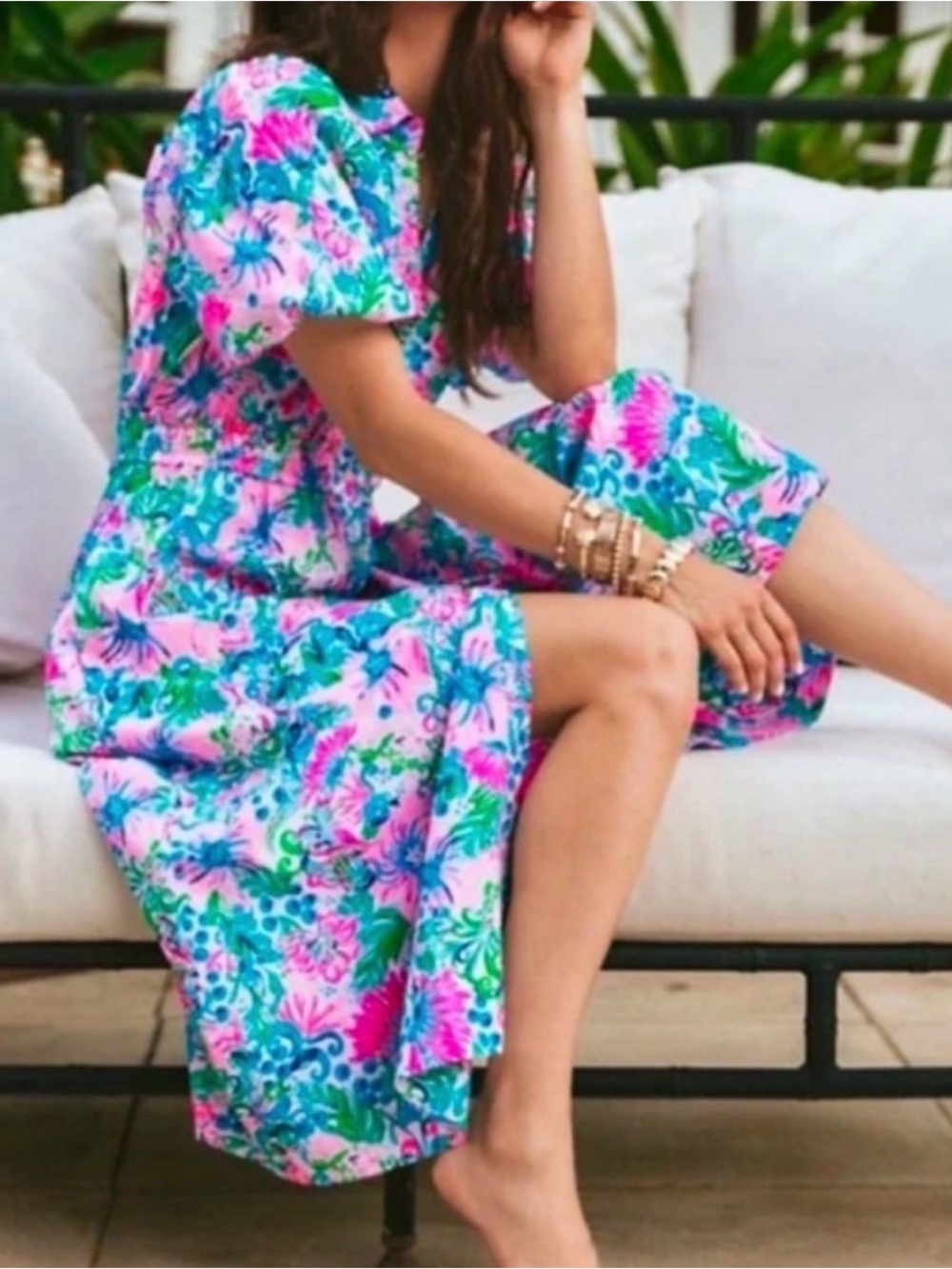 Lilly Pulitzer Tassie Midi Dress in Mandevilla Baby Paradise Petals 16